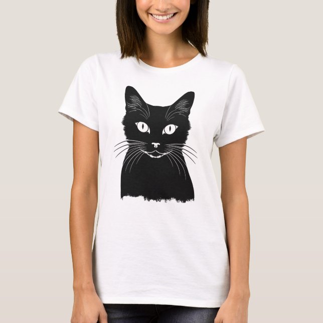 Camiseta Gato negro (Anverso)
