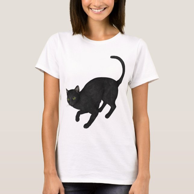 Camiseta gato negro (Anverso)