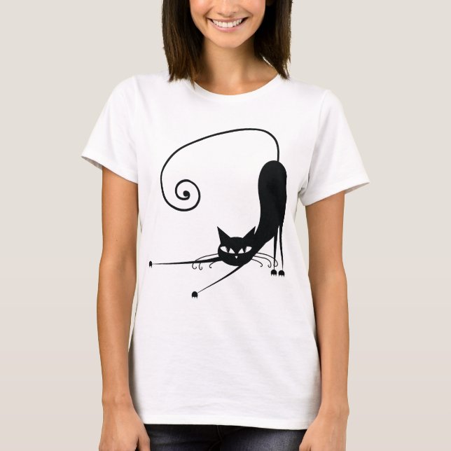 Camiseta Gato negro (Anverso)