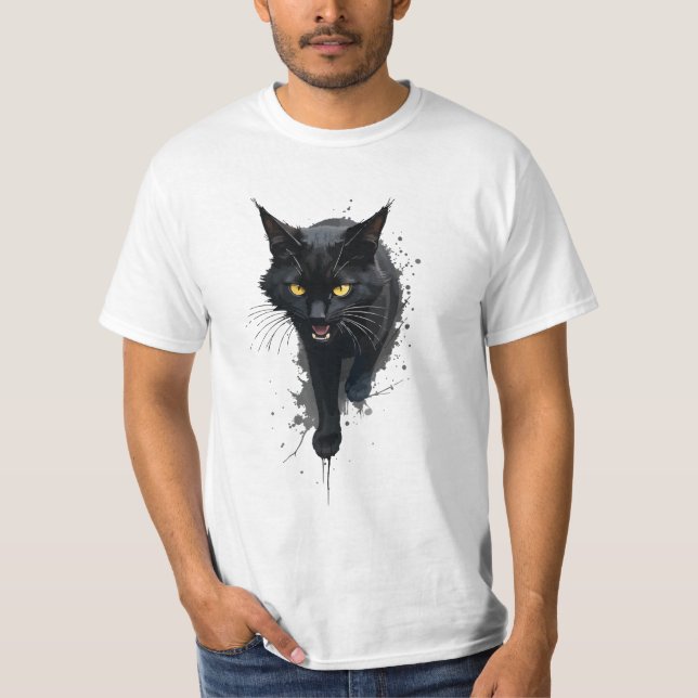 Camiseta Gato negro (Anverso)
