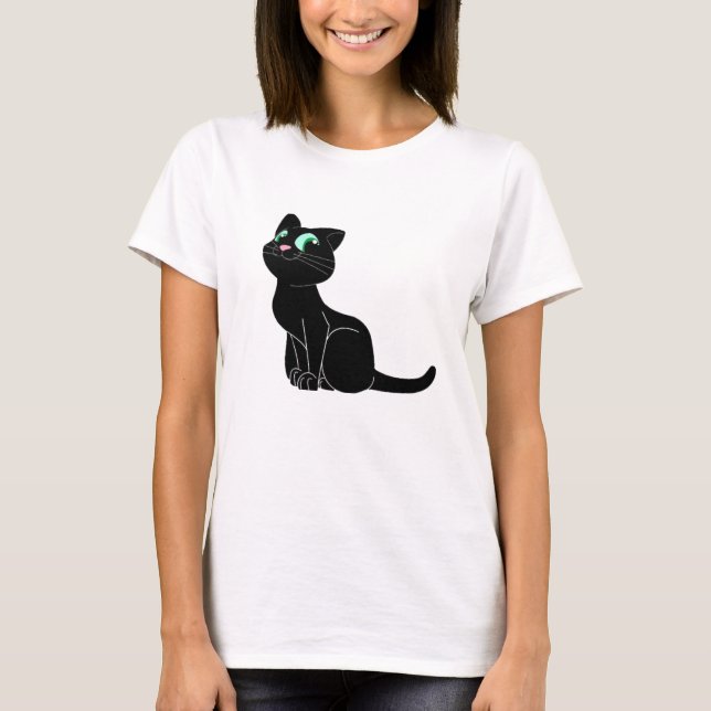 Camiseta gato negro (Anverso)