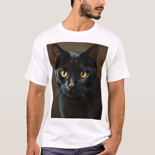 Camiseta Gato negro (Anverso)