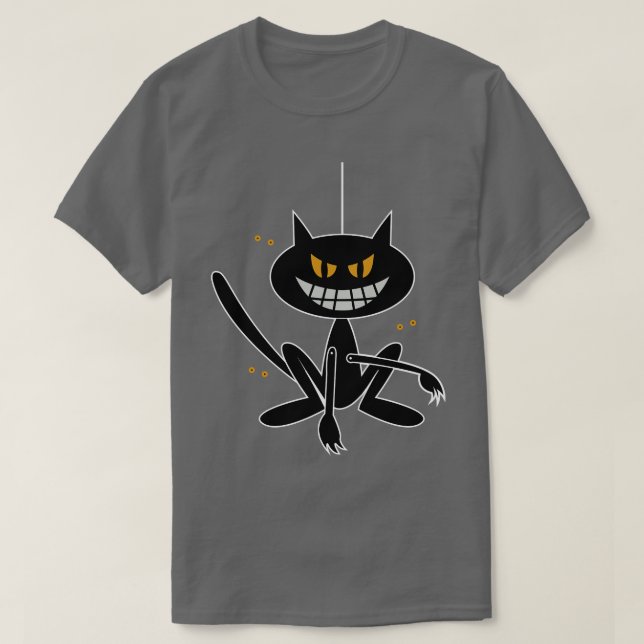 Camiseta Gato negro (Diseño del anverso)