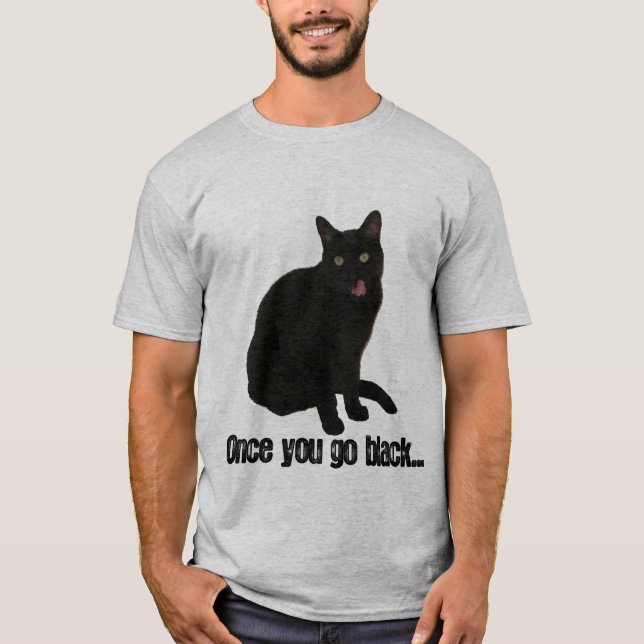 Camiseta gato negro (Anverso)