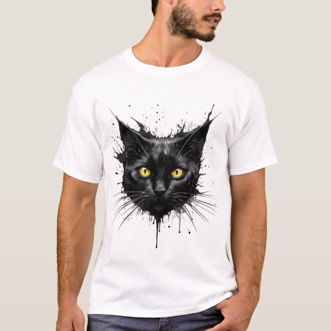 Camiseta Gato negro (Anverso)
