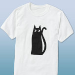 Camiseta Gato negro<br><div class="desc">Un gato negro divertido y afortunado, perfecto para los amantes de los animales. Arte original de Nic Squirrell.</div>