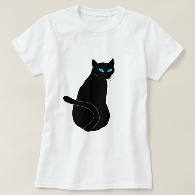 Camiseta Gato negro (Diseño del anverso)
