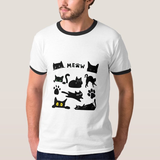 Camiseta Gato negro (Anverso)