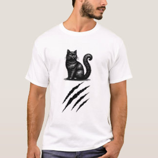 Camiseta gato negro