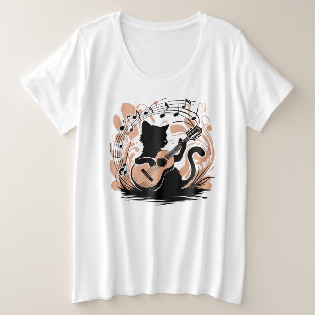 Camiseta - Gato negro (Anverso del diseño)