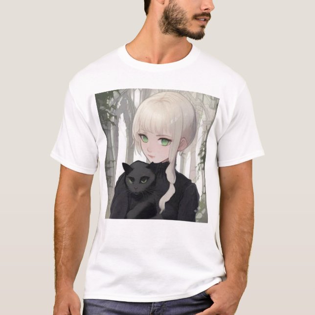 Camiseta Gato Negro  (Anverso)