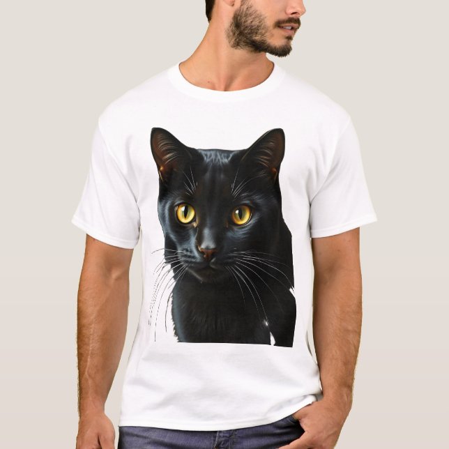 Camiseta Gato negro 2 (Anverso)