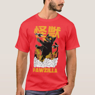 Camiseta Gato negro Anime Manga Hincha japonesa Fan Funny C