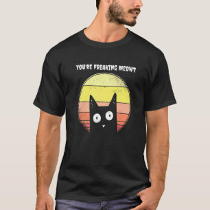Camiseta Gato Negro Antiguo Atardecer Pun Meowt Alucina Nav