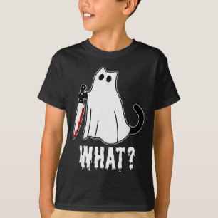 Camiseta Gato Negro Asesino Divertido Con Cuchillo Ja