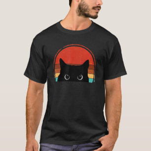 Camiseta Gato negro asomando el velo del gato negro
