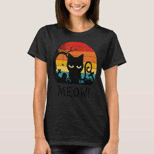 Camiseta Gato negro asustado miente gato gatito católico vi