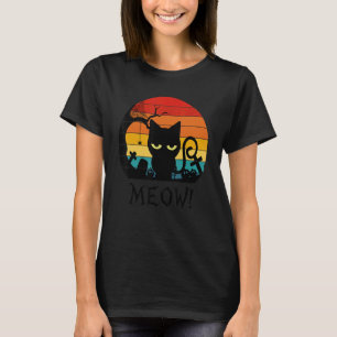Camiseta Gato negro asustado miente gato gatito católico vi