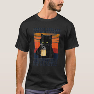 Camiseta Gato Negro Bebe Café Escrito Al Revés Es Eeffo