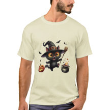 Gato negro bruja de Halloween adorable ✨🐾🎃