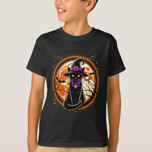 Camiseta Gato negro Bruja ventilado gatos asusta gato de Ha