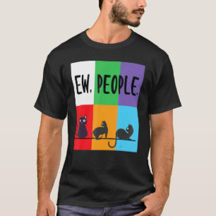 Camiseta gato negro ca mujeres ew gente meowy