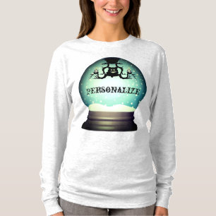 Camiseta Gato negro caída lámpara de araña bola de nieve az
