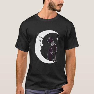 Camiseta Gato negro celestial místico familiar bruja pagana