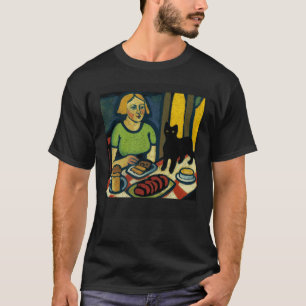 Camiseta Gato Negro Come Perros Calientes