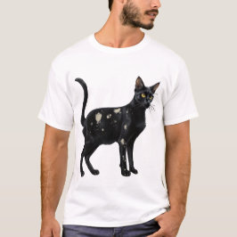 Camiseta Gato negro con blanco 2