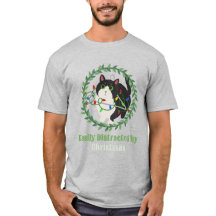 Gato negro con distracción de Navidades de percha