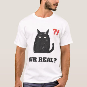 Camiseta Gato negro con mirada de reojo Fur Real