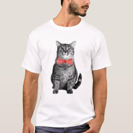 Camiseta Gato negro con sabor a polka rojo