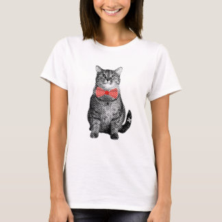 Camiseta Gato negro con sabor a polka rojo 