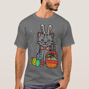 Camiseta Gato Negro Conejo Orejas Semana Santa Cesta de Hue