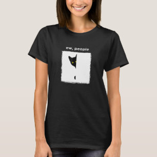 Camiseta Gato negro contra la gente social introduce un gat