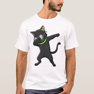Camiseta Gato Negro Cool Dab – Gato Divertido Dabbing