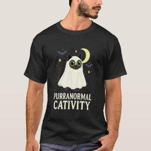 Camiseta Gato negro de actividad paranormal con disfraz de 