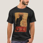 Camiseta Gato negro de Art Nouveau Le Chat Noir del vintage<br><div class="desc">Gato negro Theophile Alejandro Steinlen retro,  vintage,  arte,  nouveau,  nouveau del arte,  nostalgia,  nostálgico,  época de la belleza,  charla,  noir,  negra,  gatos,  franceses,  litografías de Art Nouveau Le Chat Noir del vintage</div>