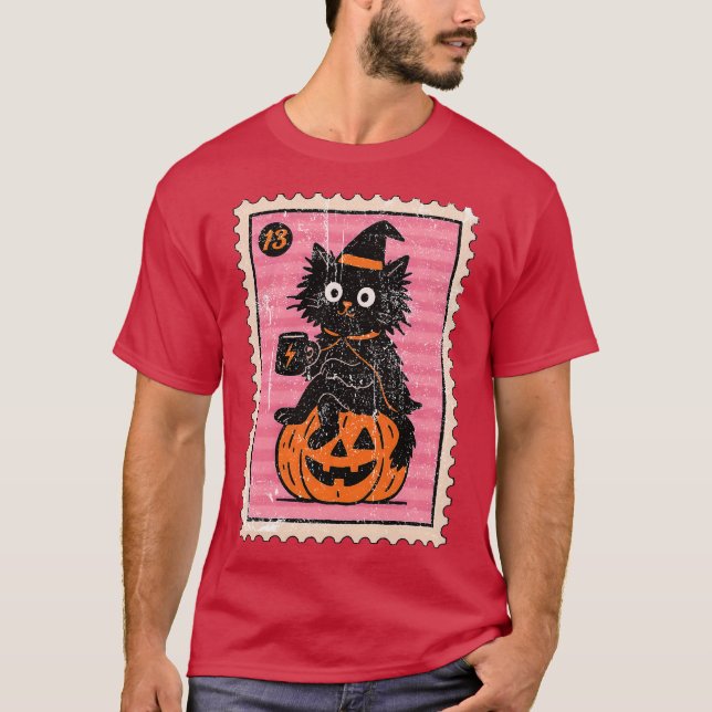 Camiseta Gato negro de bruja (Anverso)