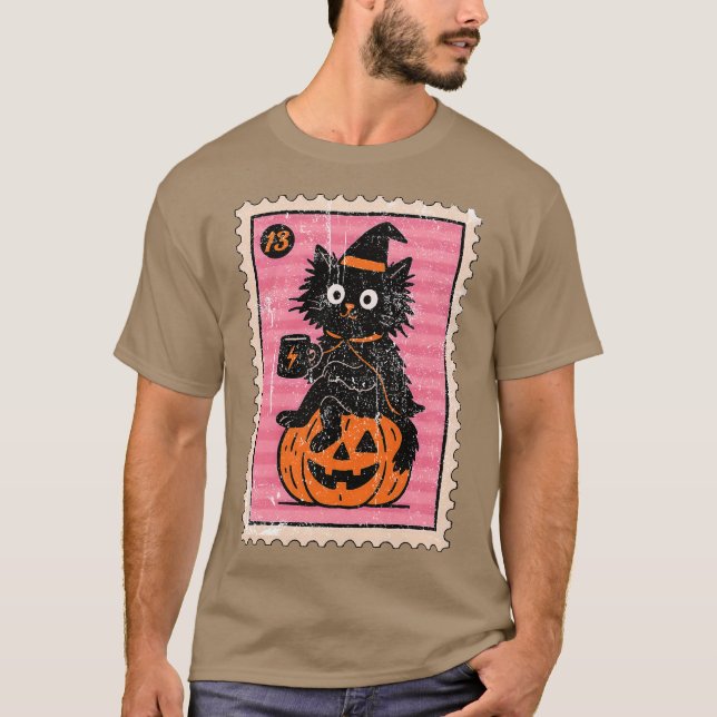 Camiseta Gato negro de bruja (Anverso)