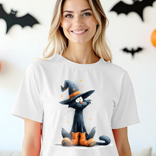 Camiseta Gato negro de Halloween