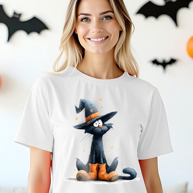 Camiseta Gato negro de Halloween (Subido por el creador)