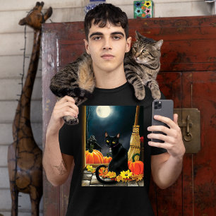 Camiseta Gato negro de Halloween