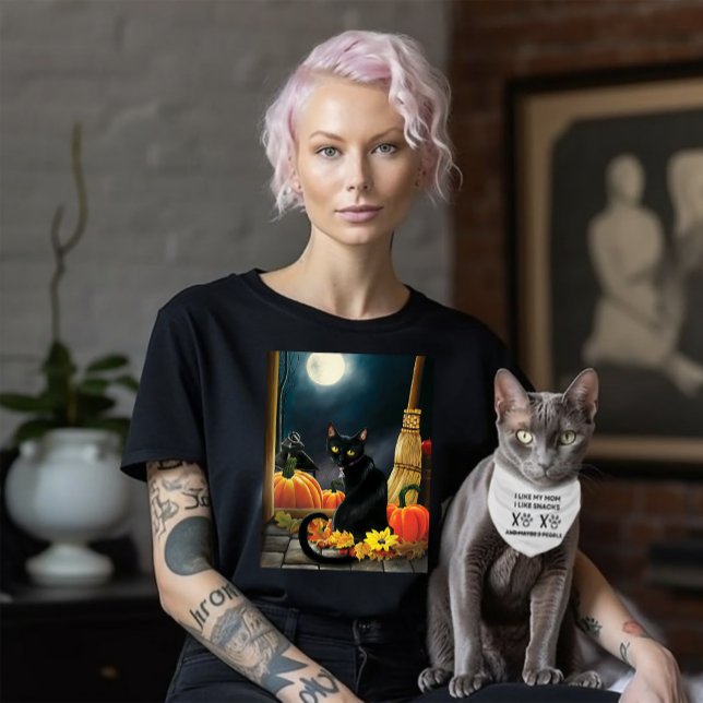 Camiseta Gato negro de Halloween (Subido por el creador)