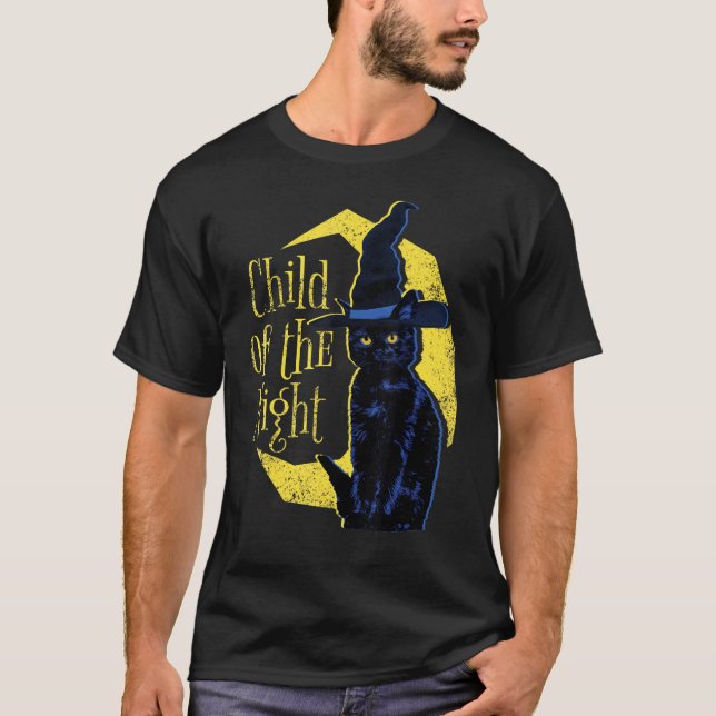 Camiseta Gato negro de Halloween (Anverso)