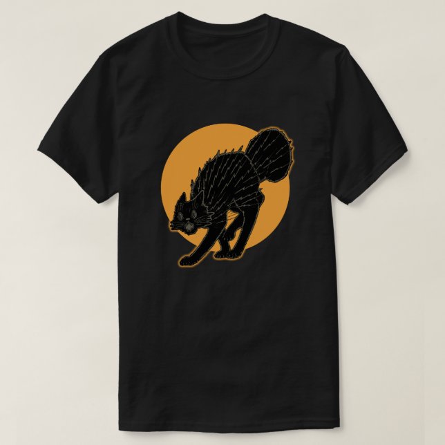 Camiseta Gato negro de Halloween de los años 20 (Diseño del anverso)