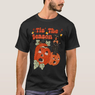 Camiseta Gato Negro de Halloween de Temporada Espeluznante
