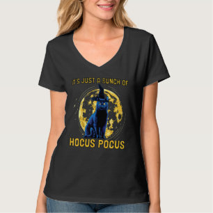 Camiseta Gato negro de Halloween es solo un montón de Hocus