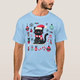 Camiseta Gato negro de los navidades